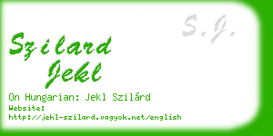 szilard jekl business card